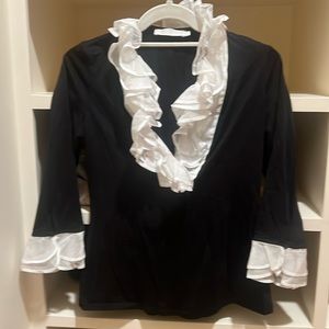 ANNE FONTAINE RUFFLED TOP